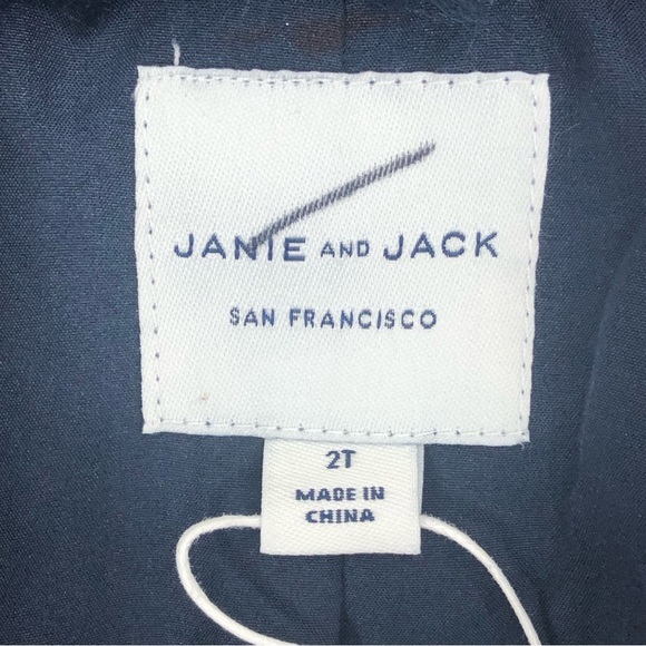 Janie And Jack Faux Fur Blue Jacket Girls Size 2T New Festive Winter Christmas - Picture 2 of 6